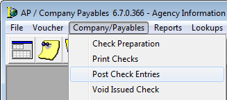 Post Check Entries