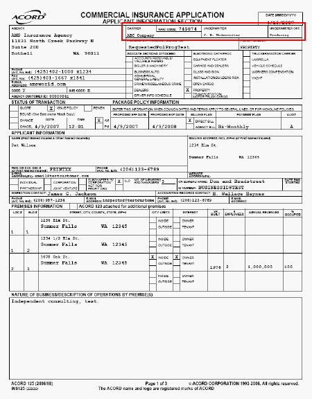 Accord Forms 125 Fillable - Printable Forms Free Online