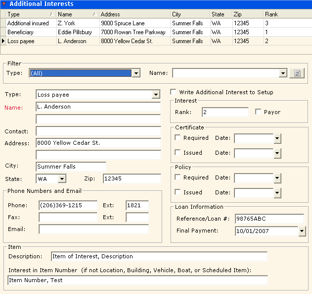 Form Map: Commercial Insurance Application