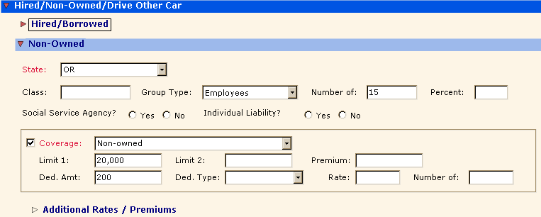 Form Map: Bus Auto ACORD 137