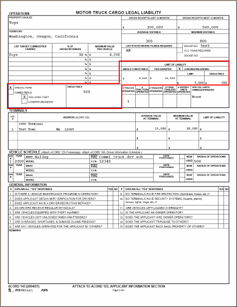 Graphic: FM 143 Motor Truck Cargo Legal Liability