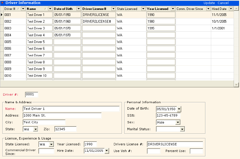 Form Map: Bus Auto Section ACORD 127