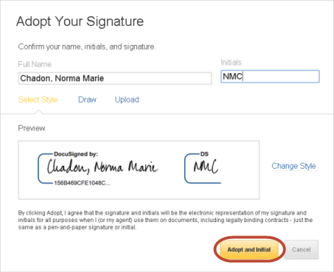 Workflow: Add an eSignature to an Application or Form (DocuSign™)