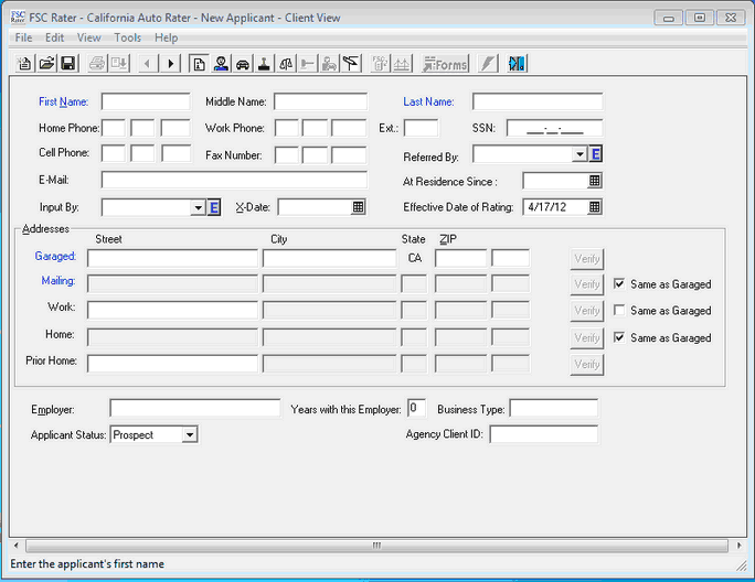 Auto Rater Client View