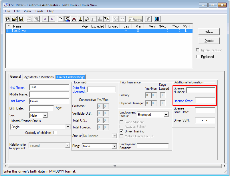 How Do I Enter A Driver S License Number