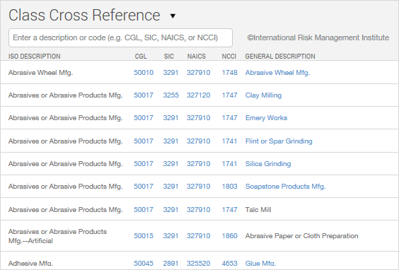 class-cross-reference-panel